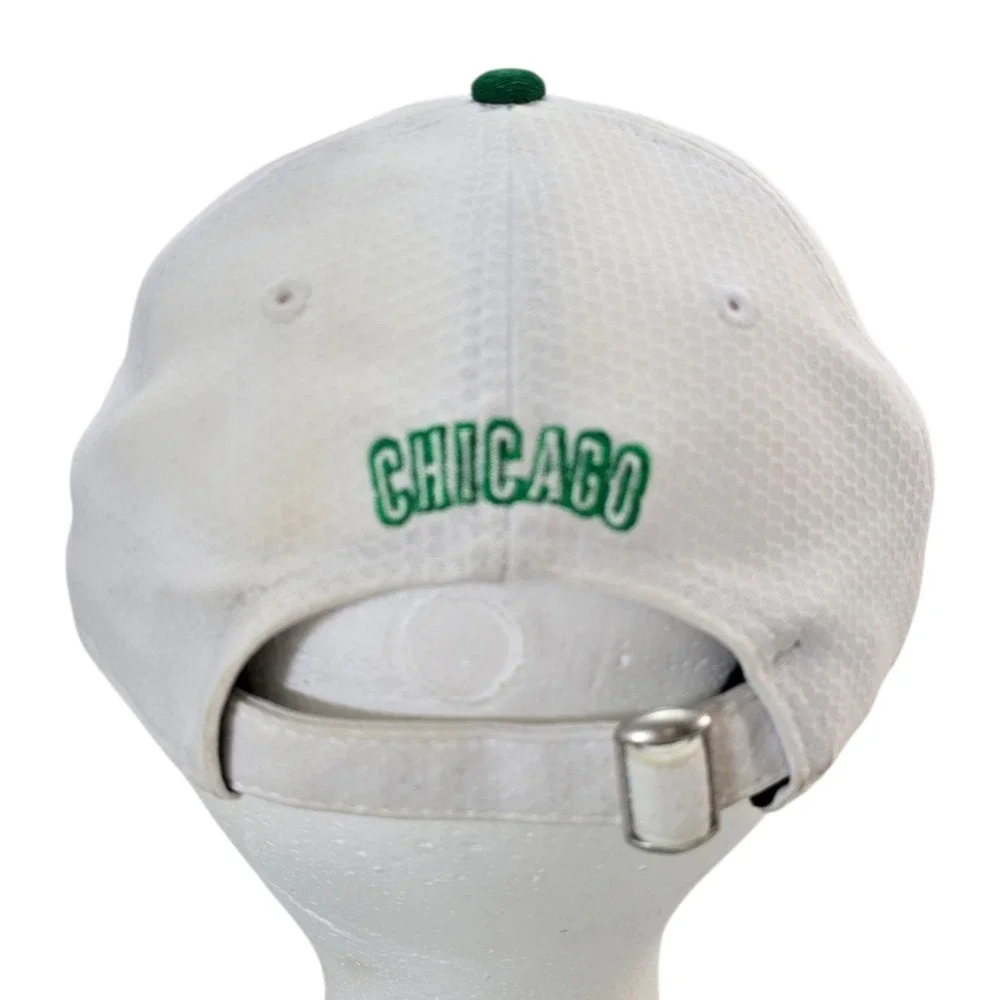 New Era Chicago Cubs Hat Youth White Green 9TWENTY Shamrock Baseball Cap